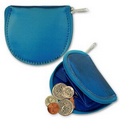 Round Coin Purse w/ 3D Lenticular Changing Colors Effects - Blue (Blank)